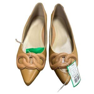 Vionic Leather Pointed Toe Flats Size 8.5 NEW